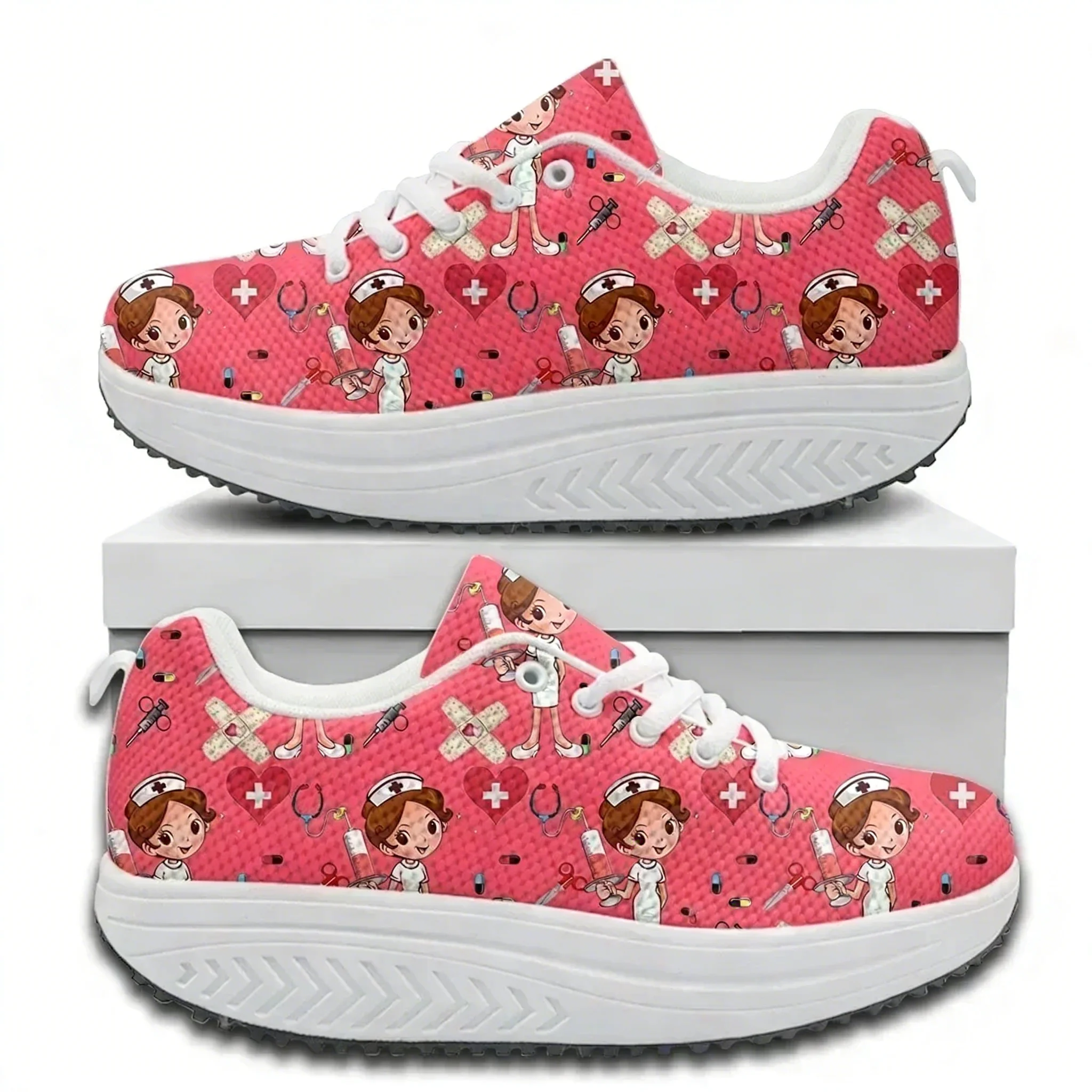 Sneakers Care - Konforlu Bağcıklı Platform Spor Ayakkabılar Tıbbi